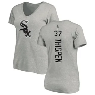 Bobby Thigpen Women's Chicago White Sox Backer Slim Fit T-Shirt - Ash