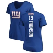 Bobby Thomson Women's New York Giants Backer Slim Fit T-Shirt - Royal