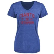 Bobby Thomson Women's New York Giants Flanker Tri-Blend T-Shirt - Royal