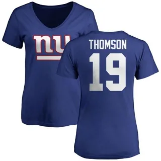 Bobby Thomson Women's New York Giants Name & Number Logo Slim Fit T-Shirt - Royal