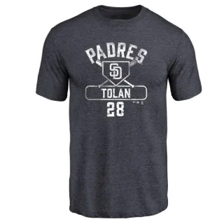 Bobby Tolan San Diego Padres Base Runner Tri-Blend T-Shirt - Navy