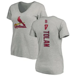 Bobby Tolan Women's St. Louis Cardinals Backer Slim Fit T-Shirt - Ash