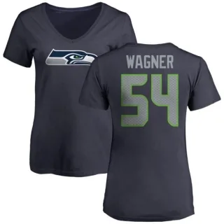 Bobby Wagner Women's Seattle Seahawks Name & Number Logo Slim Fit T-Shirt - Navy