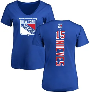 Boo Nieves Women's New York Rangers Backer T-Shirt - Blue