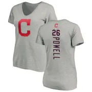 Boog Powell Women's Cleveland Indians Backer Slim Fit T-Shirt - Ash