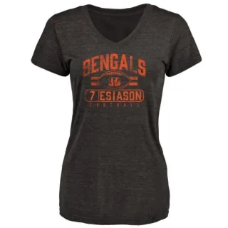 Boomer Esiason Women's Cincinnati Bengals Flanker Tri-Blend T-Shirt - Black