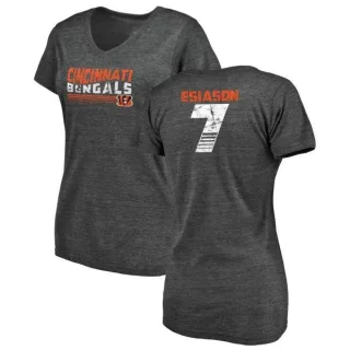 Boomer Esiason Women's Cincinnati Bengals Retro Tri-Blend V-Neck T-Shirt - Black