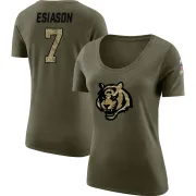 Boomer Esiason Women's Cincinnati Bengals Salute to Service Olive Legend Scoop Neck T-Shirt