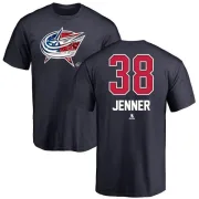 Boone Jenner Columbus Blue Jackets Name and Number Banner Wave T-Shirt - Navy