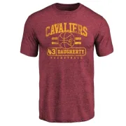 Brad Daugherty Cleveland Cavaliers Maroon Baseline Tri-Blend T-Shirt