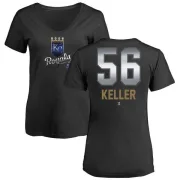 Brad Keller Women's Kansas City Royals Midnight Mascot V-Neck T-Shirt - Black