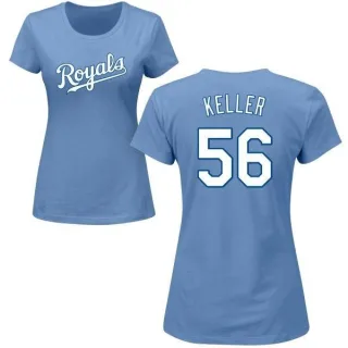 Brad Keller Women's Kansas City Royals Name & Number T-Shirt - Light Blue