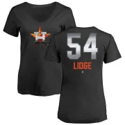 Brad Lidge Women's Houston Astros Midnight Mascot V-Neck T-Shirt - Black