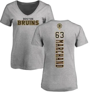 Brad Marchand Women's Boston Bruins Backer T-Shirt - Ash