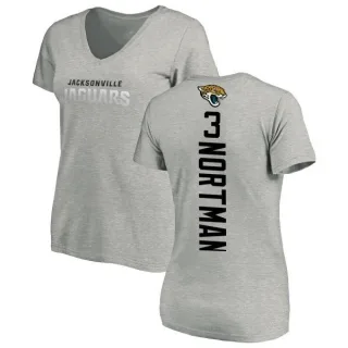 Brad Nortman Women's Jacksonville Jaguars Backer V-Neck T-Shirt - Ash