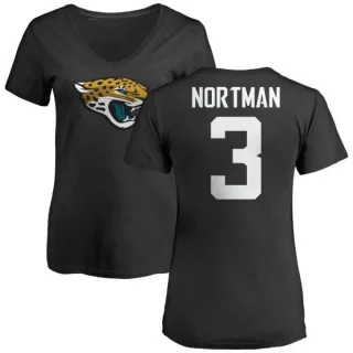 Brad Nortman Women's Jacksonville Jaguars Name & Number Logo Slim Fit T-Shirt - Black