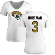 Brad Nortman Women's Jacksonville Jaguars Name & Number Logo Slim Fit T-Shirt - White