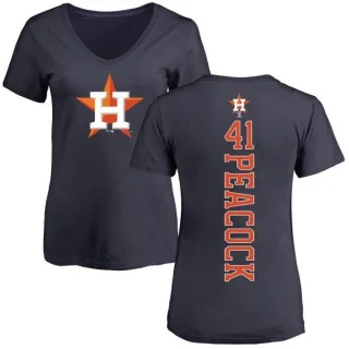 Brad Peacock Women's Houston Astros Backer Slim Fit T-Shirt - Navy