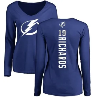 Brad Richards Women's Tampa Bay Lightning Backer V-Neck Long-Sleeve T-Shirt - Royal