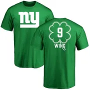 Brad Wing New York Giants Green St. Patrick's Day Name & Number T-Shirt