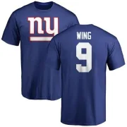 Brad Wing New York Giants Name & Number Logo T-Shirt - Royal