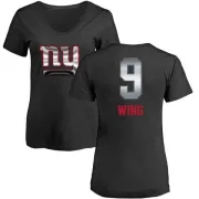 Brad Wing Women's New York Giants Midnight Mascot T-Shirt - Black