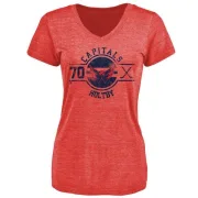 Braden Holtby Women's Washington Capitals Insignia Tri-Blend T-Shirt - Red