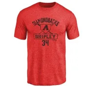 Braden Shipley Arizona Diamondbacks Base Runner Tri-Blend T-Shirt - Red