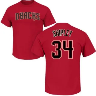 Braden Shipley Arizona Diamondbacks Name & Number T-Shirt - Crimson