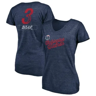 Bradley Beal Women's Washington Wizards Navy Sideline Tri-Blend V-Neck T-Shirt