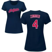 Bradley Zimmer Women's Cleveland Indians Name & Number T-Shirt - Navy