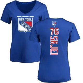 Brady Skjei Women's New York Rangers Backer T-Shirt - Blue