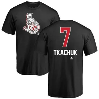 Brady Tkachuk Ottawa Senators Name and Number Banner Wave T-Shirt - Black