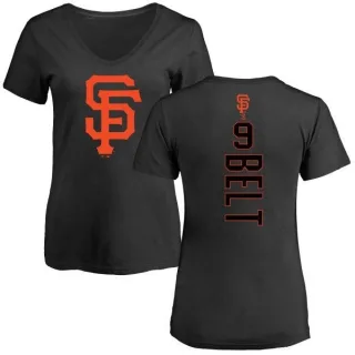 Brandon Belt Women's San Francisco Giants Backer Slim Fit T-Shirt - Black