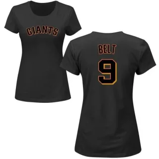 Brandon Belt Women's San Francisco Giants Name & Number T-Shirt - Black