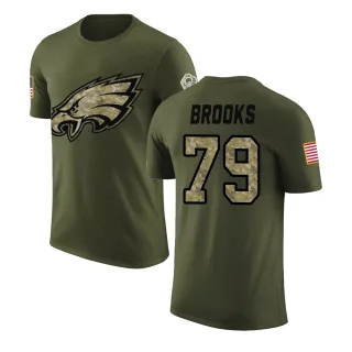 Brandon Brooks Philadelphia Eagles Olive Salute to Service Legend T-Shirt