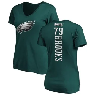 Brandon Brooks Women's Philadelphia Eagles Backer Slim Fit T-Shirt - Green