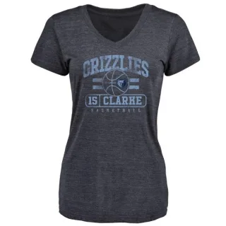 Brandon Clarke Women's Memphis Grizzlies Navy Baseline Tri-Blend T-Shirt