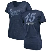 Brandon Clarke Women's Memphis Grizzlies Navy Sideline Tri-Blend V-Neck T-Shirt