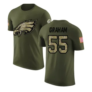 Brandon Graham Philadelphia Eagles Olive Salute to Service Legend T-Shirt