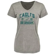 Brandon Graham Women's Philadelphia Eagles Flanker Tri-Blend T-Shirt - Heathered Gray