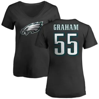 Brandon Graham Women's Philadelphia Eagles Name & Number Logo Slim Fit T-Shirt - Black