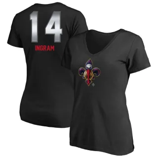 Brandon Ingram Women's New Orleans Pelicans Black Midnight Mascot T-Shirt