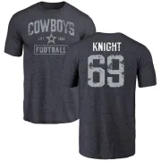 Brandon Knight Dallas Cowboys Distressed Name & Number Tri-Blend T-Shirt - Navy