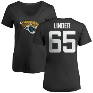 Brandon Linder Women's Jacksonville Jaguars Name & Number Logo Slim Fit T-Shirt - Black