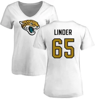 Brandon Linder Women's Jacksonville Jaguars Name & Number Logo Slim Fit T-Shirt - White