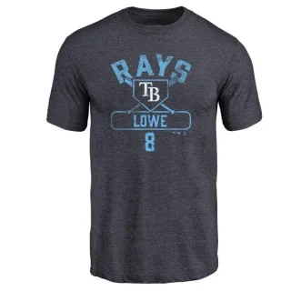 Brandon Lowe Tampa Bay Rays Base Runner Tri-Blend T-Shirt - Navy