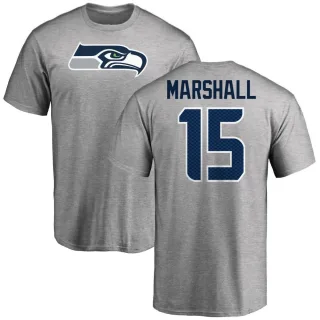 Brandon Marshall Seattle Seahawks Name & Number Logo T-Shirt - Ash