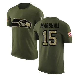 Brandon Marshall Seattle Seahawks Olive Salute to Service Legend T-Shirt