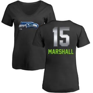 Brandon Marshall Women's Seattle Seahawks Midnight Mascot T-Shirt - Black